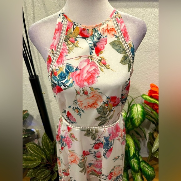 Tahari ASL handkerchief floral midi dress size 4 - Picture 9 of 12